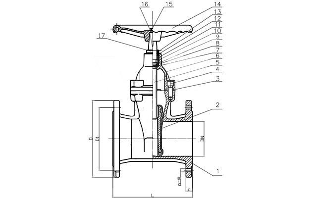 PN25 BS5163 Resilient Gate Valve